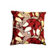 Ankara Square Cotton Pillow Cover & Insert Red Farie's Collection